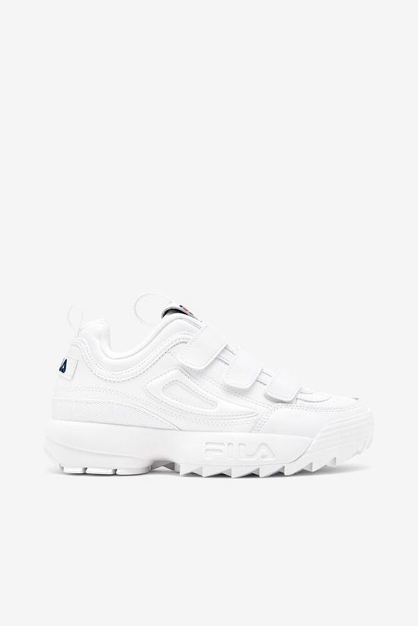 Tênis Fila Mulher Branco/Azul Marinho/Vermelhas - Fila Disruptor 2 Triple Strap Loja Online Portugal